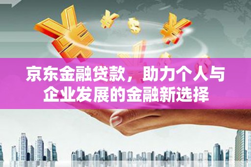 南城京东金融贷款，助力个人与企业发展的金融新选择