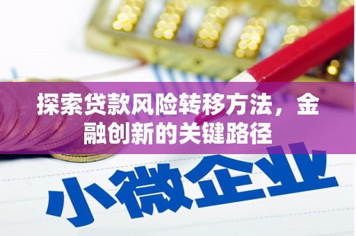 南城探索贷款风险转移方法，金融创新的关键路径