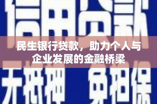 南城民生银行贷款，助力个人与企业发展的金融桥梁