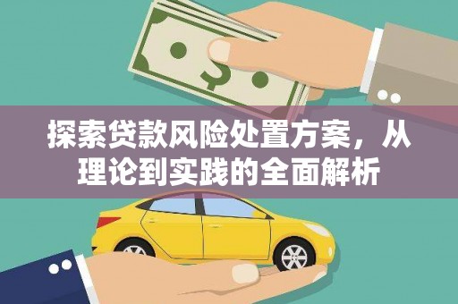 南城探索贷款风险处置方案，从理论到实践的全面解析