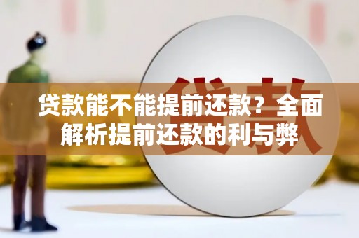 南城贷款能不能提前还款？全面解析提前还款的利与弊
