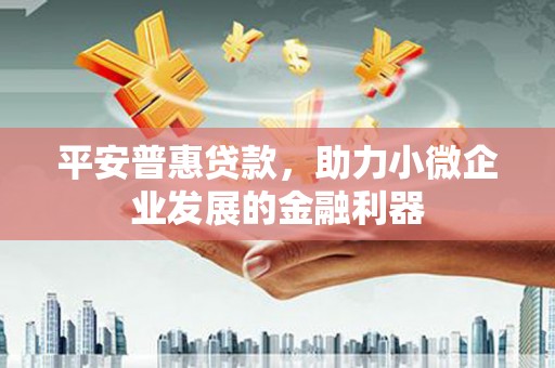 南城平安普惠贷款，助力小微企业发展的金融利器