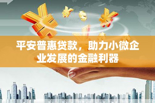 南城平安普惠贷款，助力小微企业发展的金融利器
