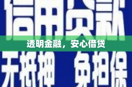 南城透明金融，安心借贷