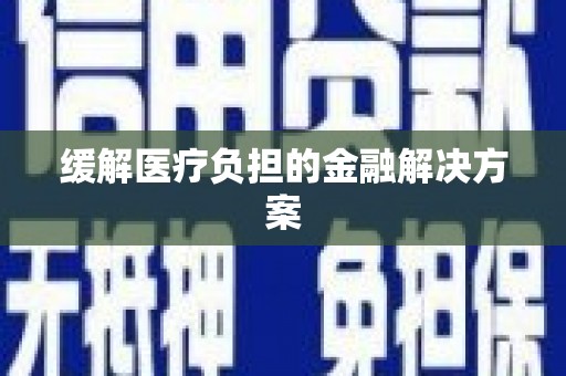南城缓解医疗负担的金融解决方案